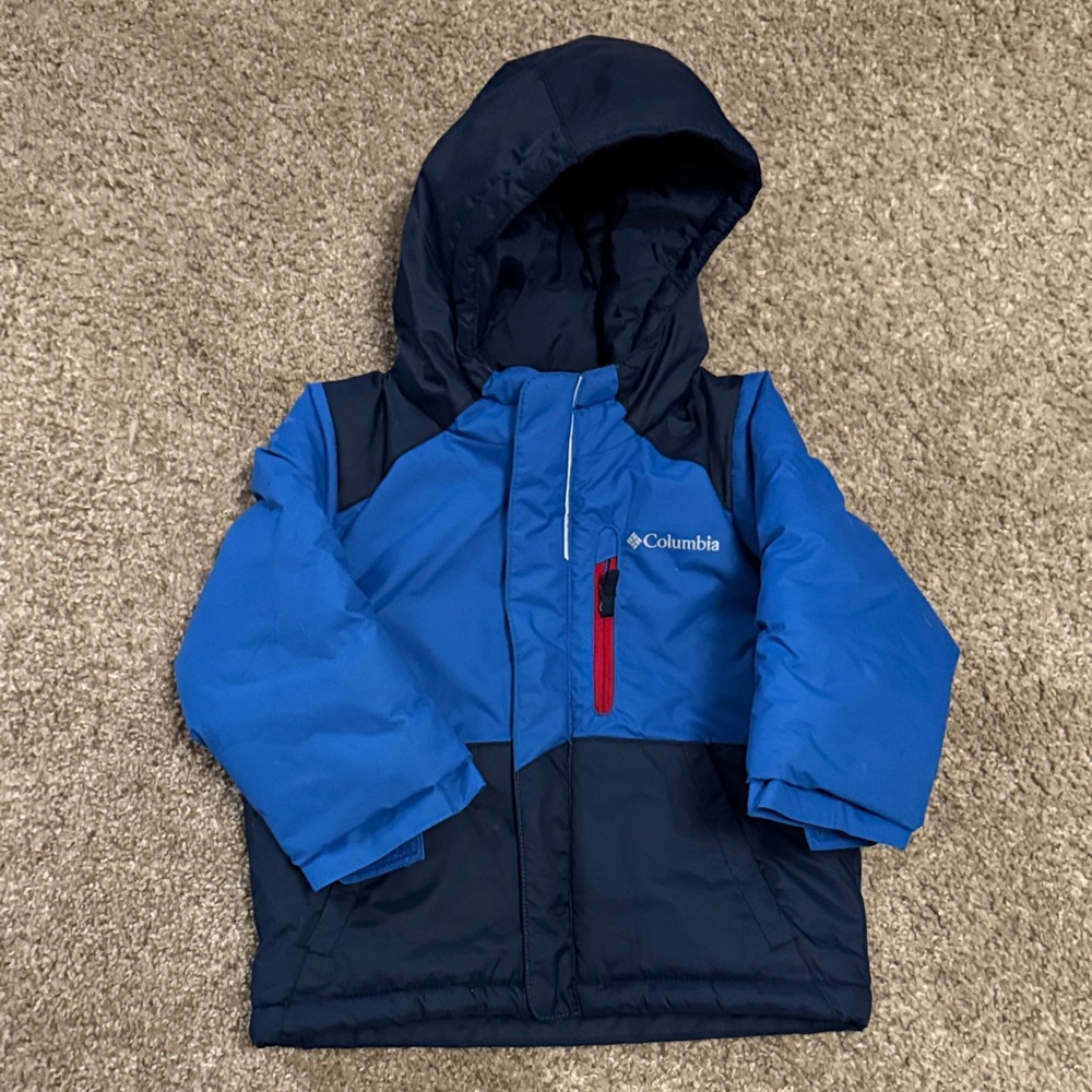 Columbia Two-Tone Blue Hooded Jacket